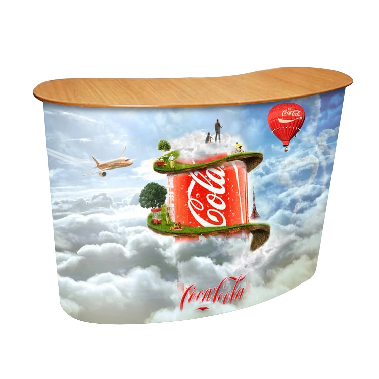 Высокое качество поощрения портативный изготовленным на заказ логосом стол раскладной всплывающий торговой выставки счетчик