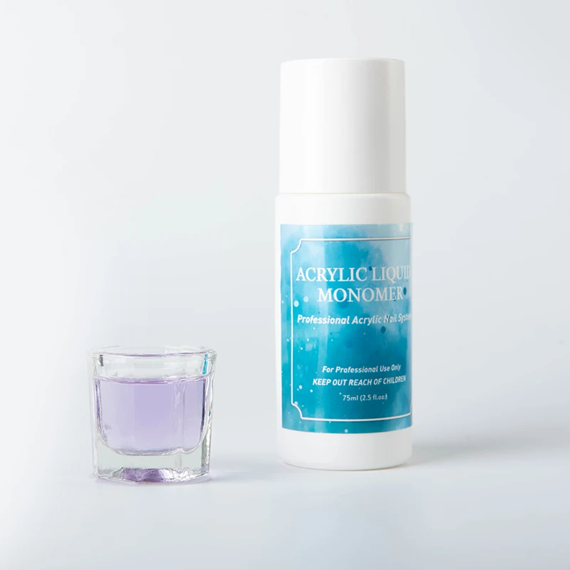 Most popular high quality MMA Free 75ML/150ML private label nail Monomer acrylic liquid for acrylic powder