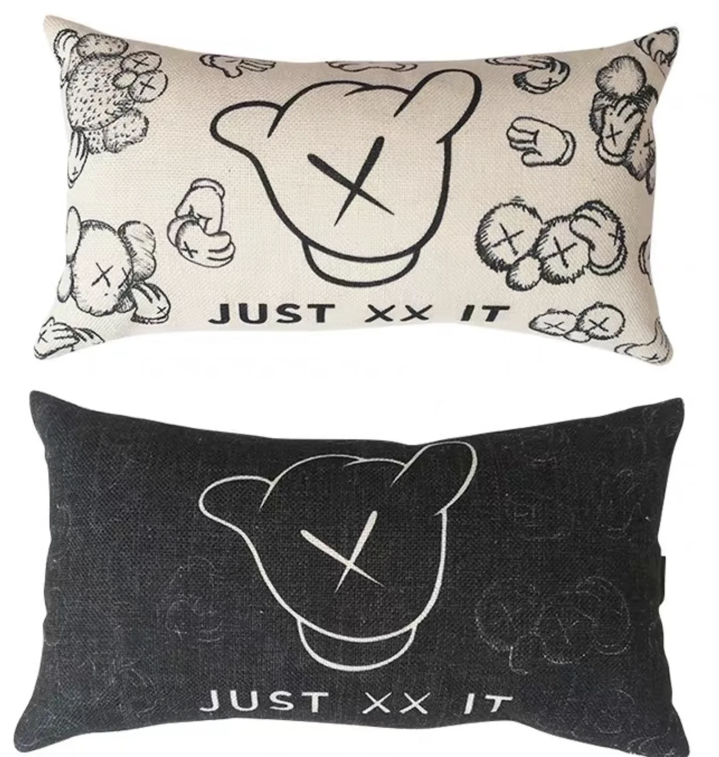 White and Black New Car Neck and Shoulder Pillow Cotton