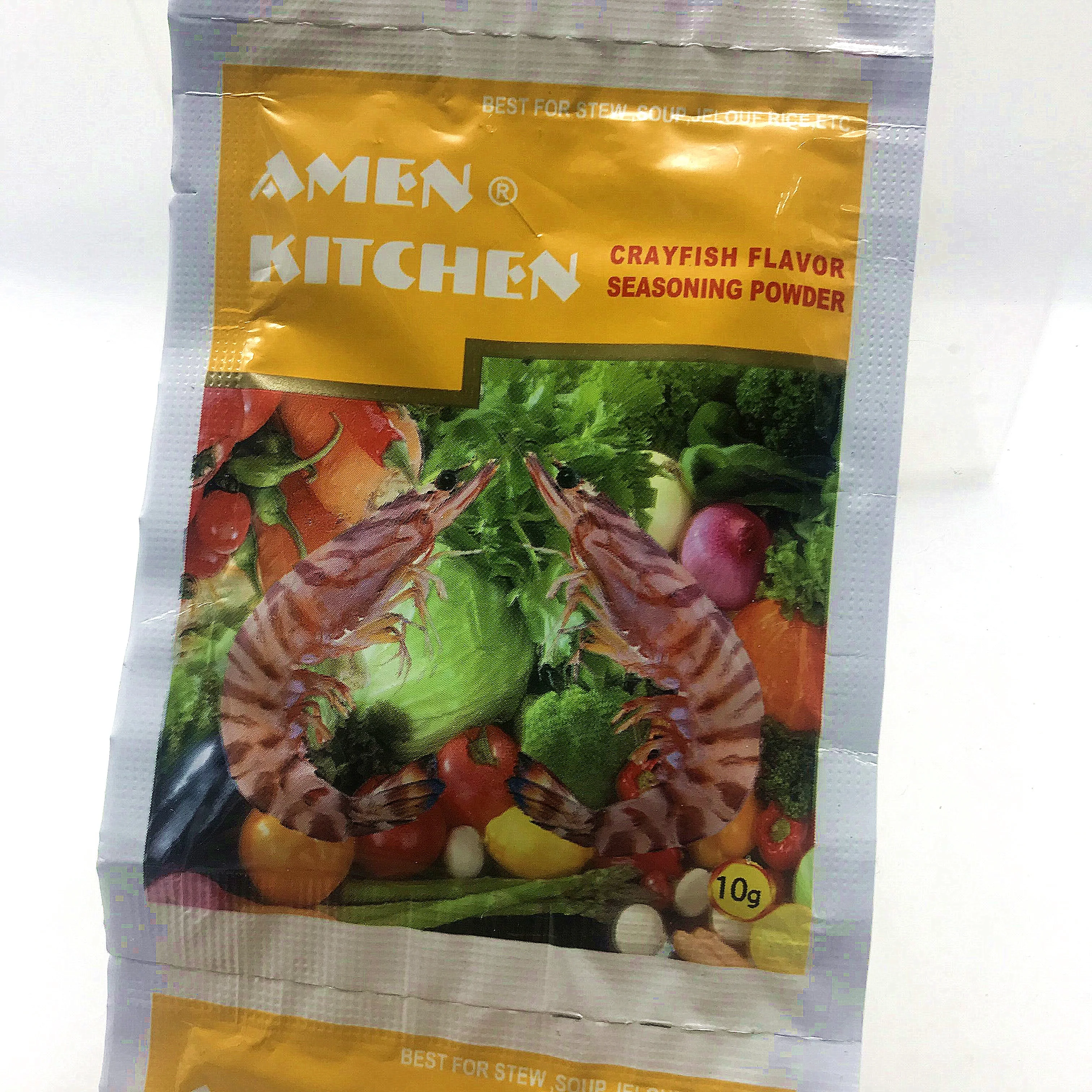 low cost africa halal market 10g*10sachets chicken Bouillon shrimp Flavour halal Food mixed Seasoning soup stock Powder
