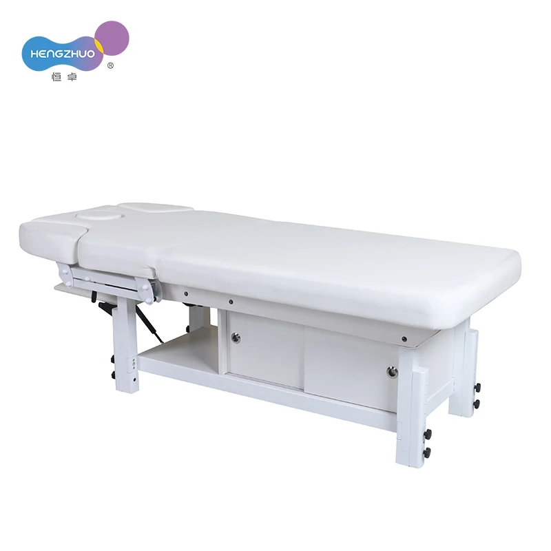 Luxury Design Wooden Massage Table with iPad Rack for Beauty Salon Thai Spa Bed Commercial Furniture Professional Manufacturer