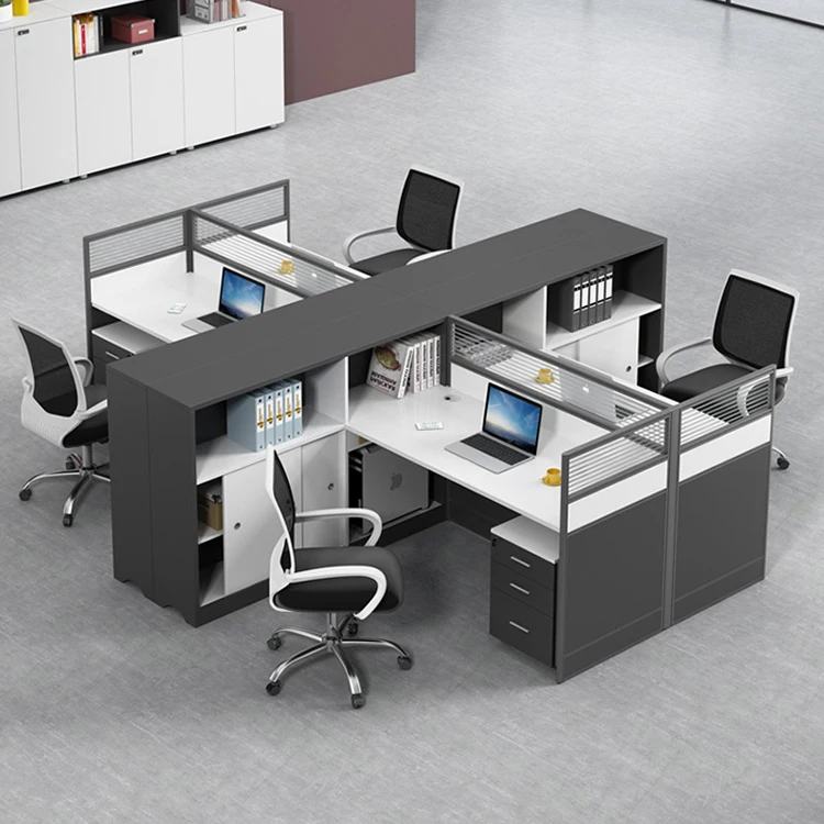 Modern Office Furniture L Shaped Call Center Cubicle Work Station Home Table Office Partition Computer Desk Workstation