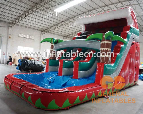 16.5ft wholesale commercial water slides for sale Holiday yard inflatables inflatable swimming pool for kids adults double slide