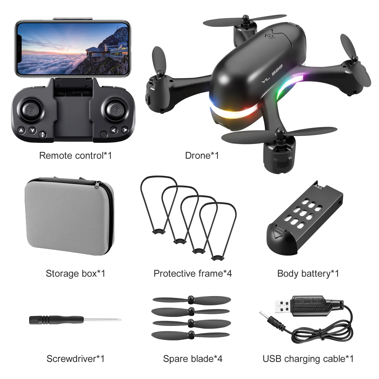 
s88 wide angle small mini drone Led light drones with cameras hd 4k camera and gps 