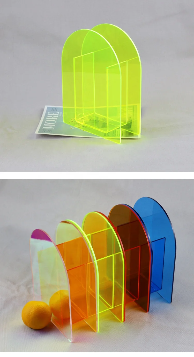 Color acrylic vases, transparent vases in geometric modeling, tabletop decoration mirror flower arranger