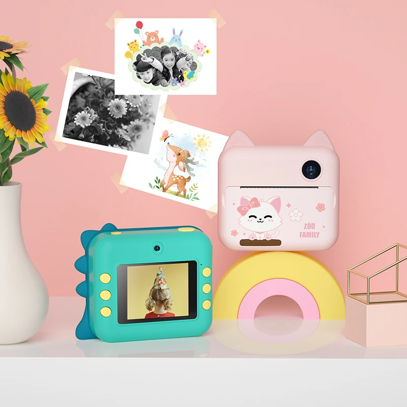 2022 newest hd digital children print camera print instant photo thermal printing camera for kids