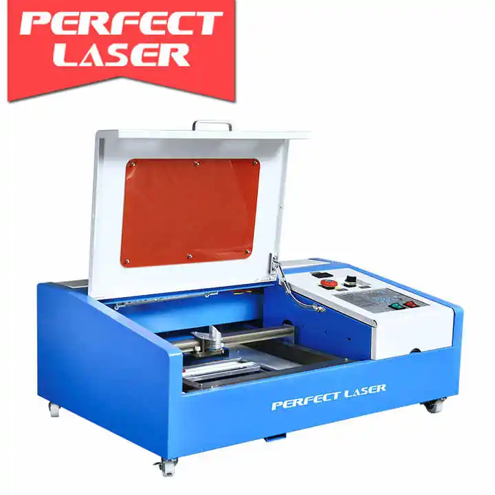 Perfect Laser Economical Small Mini 40W Rubber Stamp Wood CO2 Laser Making Engraving Marker Engraver Machine For Home Business