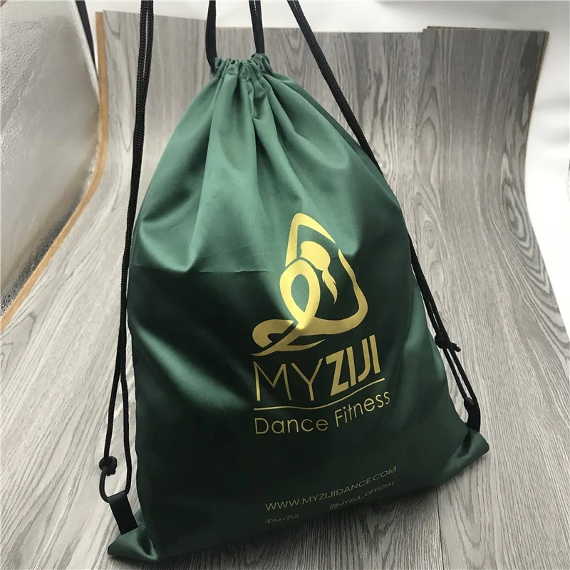 High quality custom satin Backpack bag drawstring satin backpack string bags