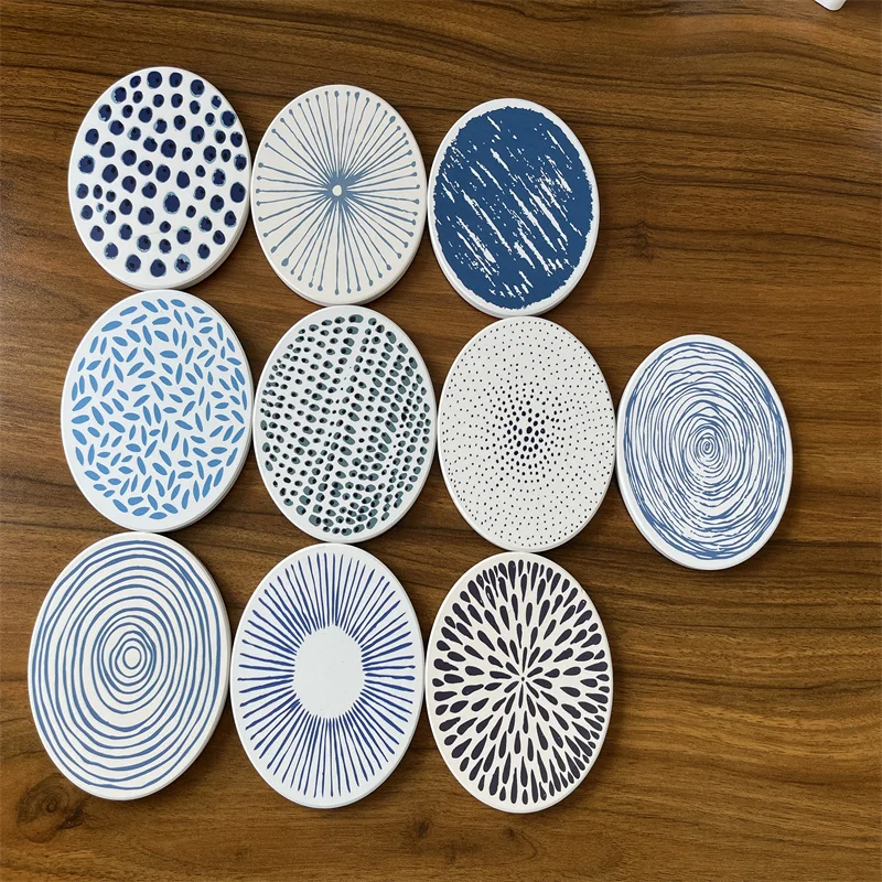 Ins Style Water Absorption Diatomaceous Earth Cup Mat For Family Potluck Banquet Daily Use