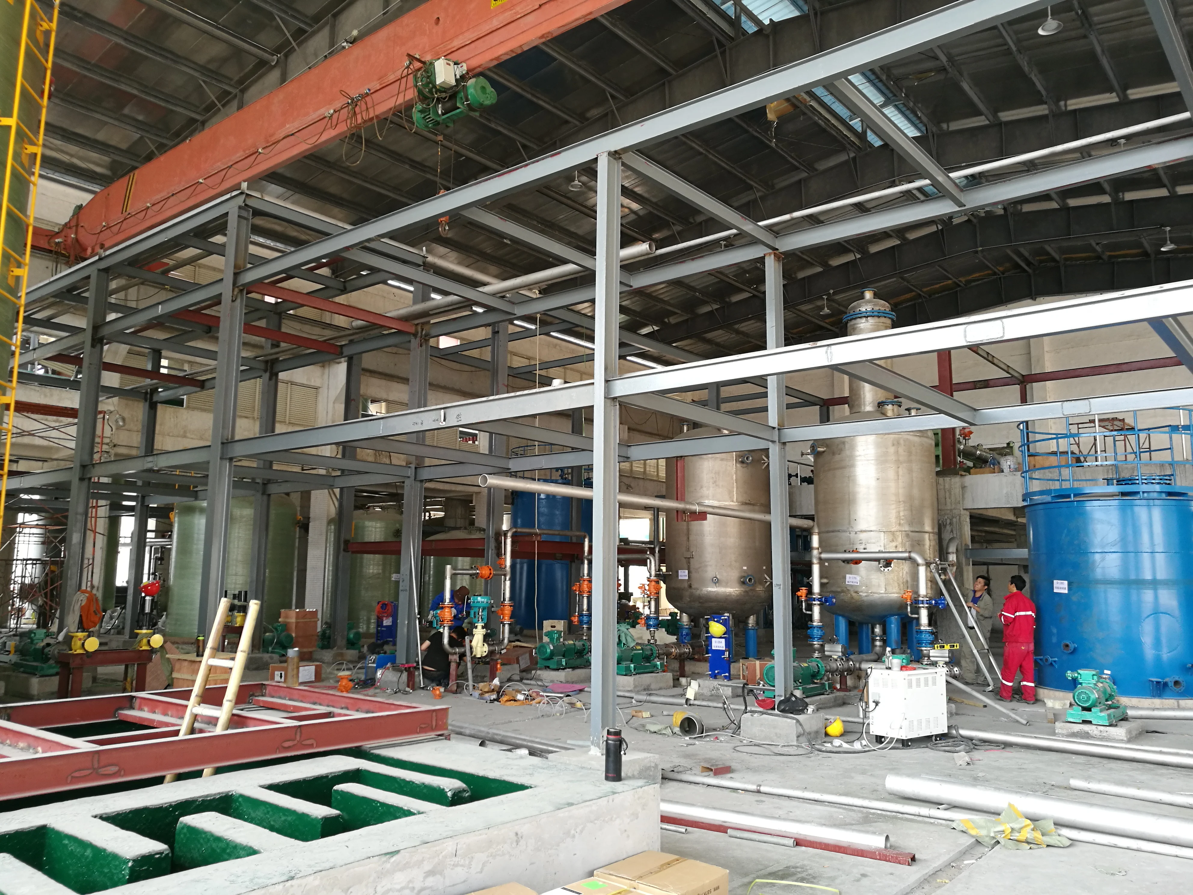 Japanese standard (JIS) UPVC pipes and fittings are used in industrial equipment installations