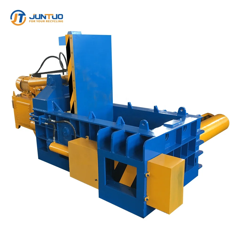 Small hydraulic 15 22 30kw portable mobile waste recycling scrap metal baler for scrap metal
