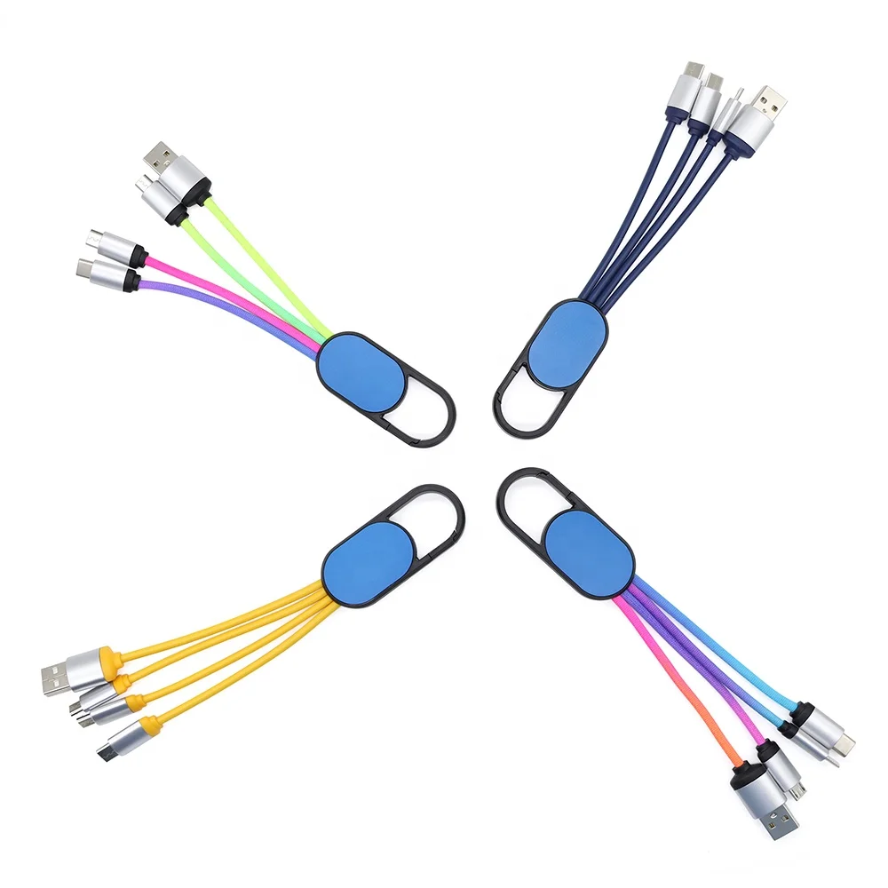 usb charging cable pocket branded braided electronic magnetic mobile multi usb charger data cables logo 3 in 1