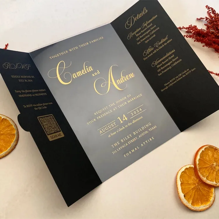 Top Grade Luxury Acrylic Wedding Invitation Card Lucite Acrylic Invitations Card For Weddings