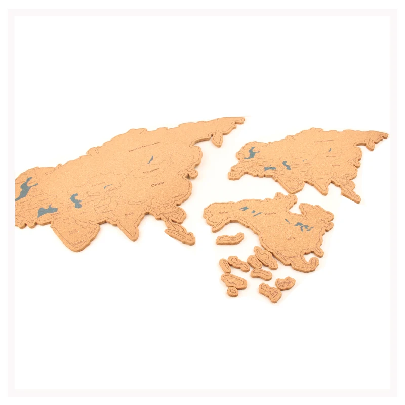 Split joint, patchwork Cork Map bulletin Board Self Adhesive Backing cork boark for wall bulletin, 5mm thick x 900mm x 410mm
