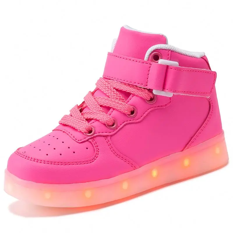 custom fashion led light skate shoes young boy girl dance sneakers