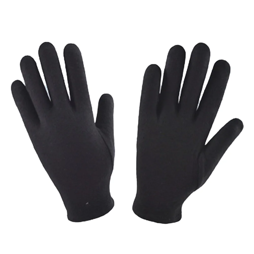 Attractive Price Custom Soft Comfortable Pure Cotton Material Daily Use Black Safety Gloves For Work