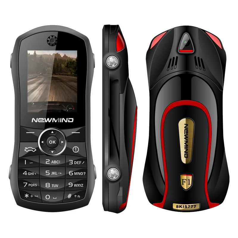 NEWMIND F1 1.77 Inch Dual SIM Card Wireless Radio 7 Colors Available Car Shaped Mobile Phone