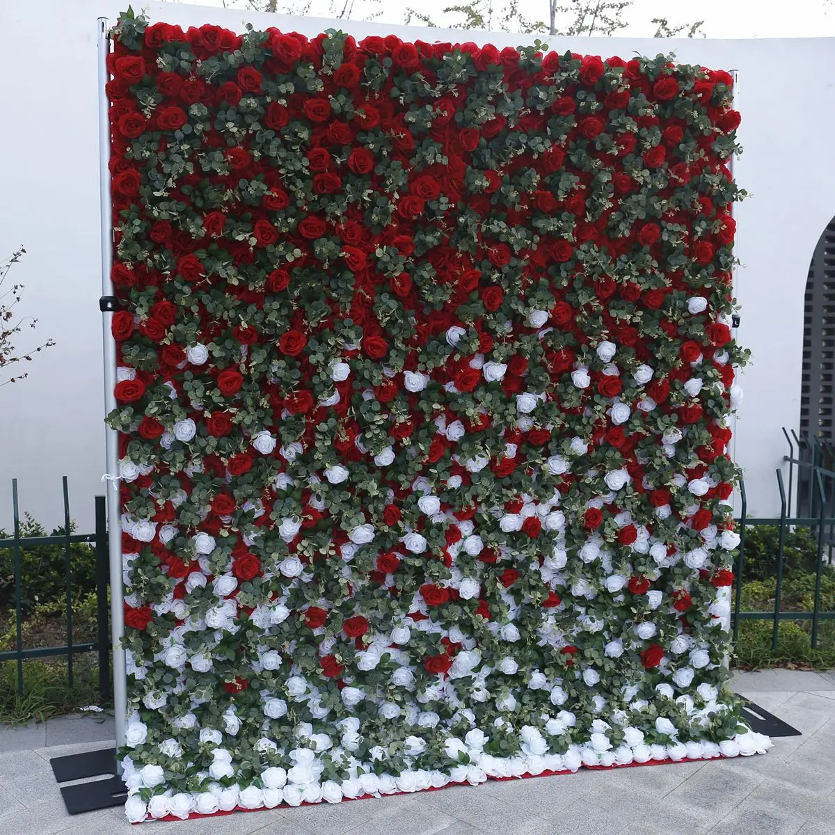Outdoor cloth background wall, artificial flower background wall, gradient color, wedding decoration, artificial plant wall