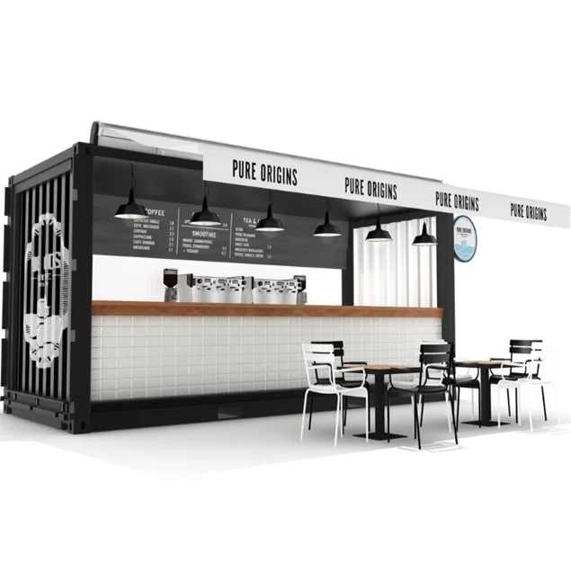 
prefab modern shipping container house customized container fast food coffee shop for sale 