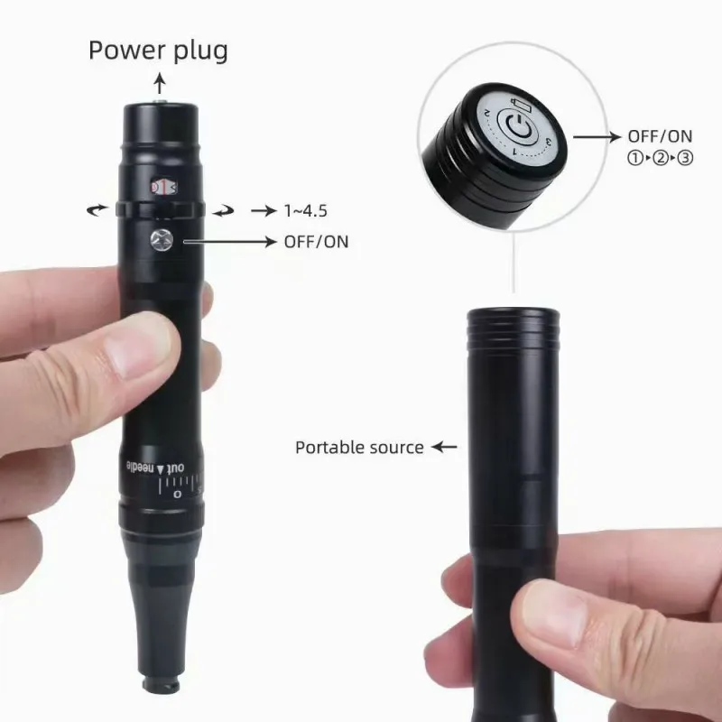 Wireless Cordless Digital Tattoo Rotary Machine for Microblading Shading Eyebrow Eyeliner Lip Permanent Makeup Machine Pen Tools