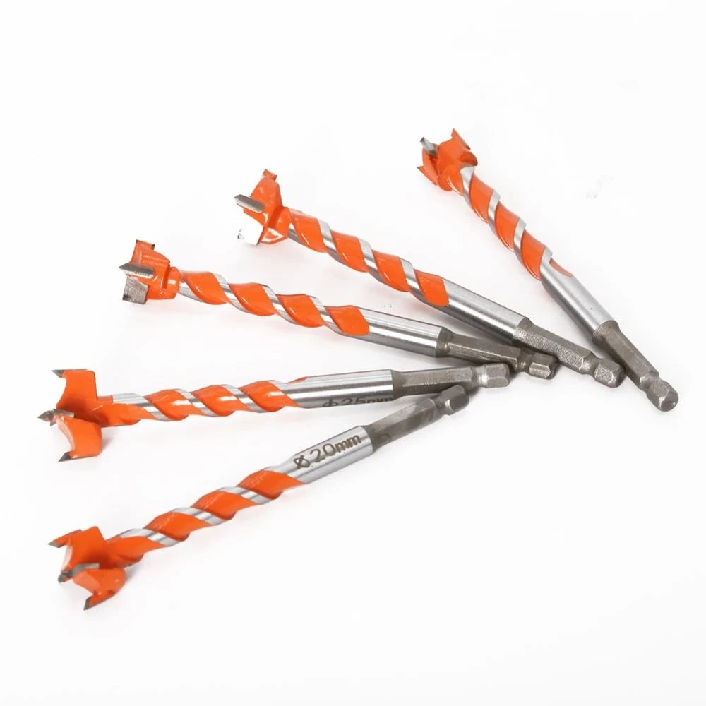16mm-25mm Longer Forstner Tips Woodworking Hole Saw Cutter Hinge Boring Round Shank Drill Bits