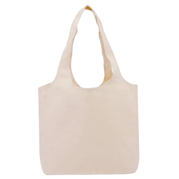 Sublimation Blank Custom Logo Reusable Canvas Tote Vest Bags Without Zipper Pocket Cheap Promotion Gift Shopping Bag For Girls