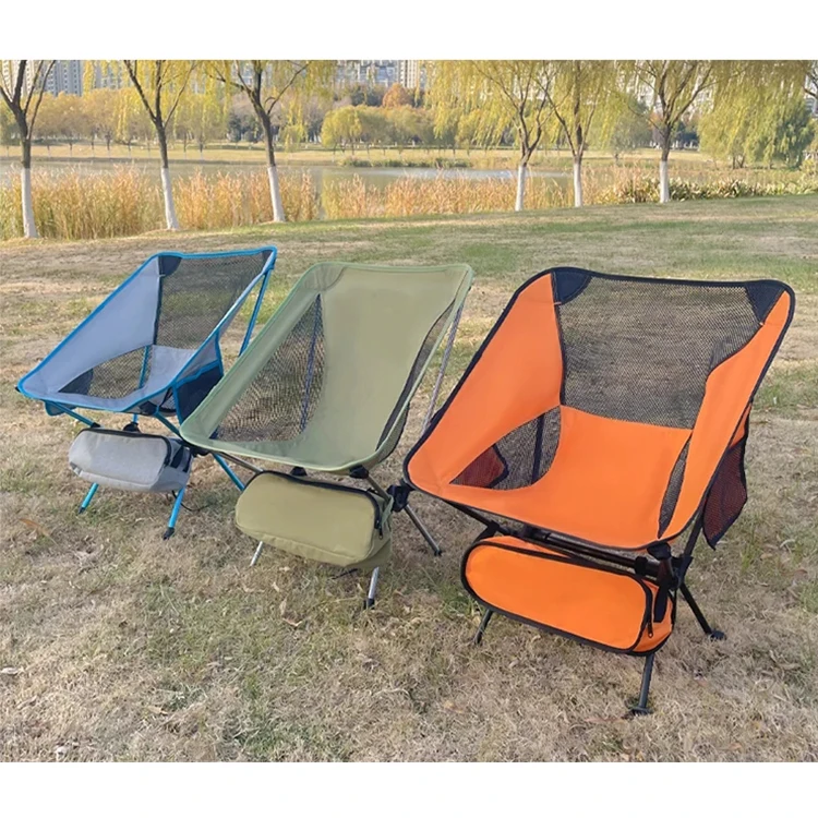 7075 Aluminum Frame Portable Camping Chair Manufacturers Wholesale Camping Beach Fishing Moon Chairs