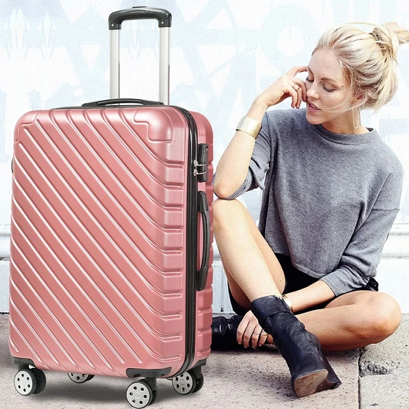Hot Selling Carry On Travel Luggage Cabin Trolley Suitcase Hard Case ABS Luggage Set