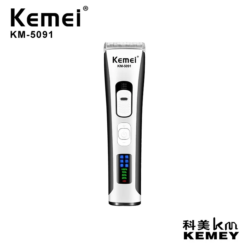 
 Kemei KM-5091 скорость вращения Регулируемый нож Регулируемый ЖК-дисплей профессиональная машинка для стрижки волос Машинка для стрижки волос электрические расчески для волос Clippe  