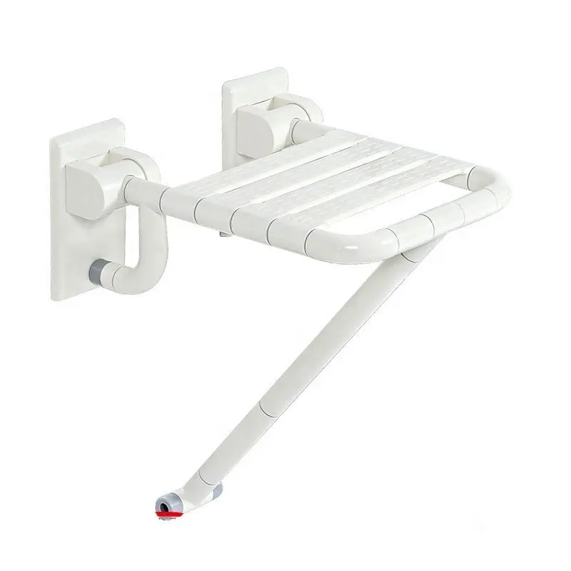 Bath Bench Stool Chair Elderly Fold Up Extended Foldable Bathroom Mounting Shower Seat With Drainage Hole