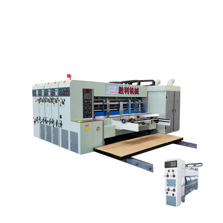 Full automatic 2 color carton printing slotting die cutting making machine