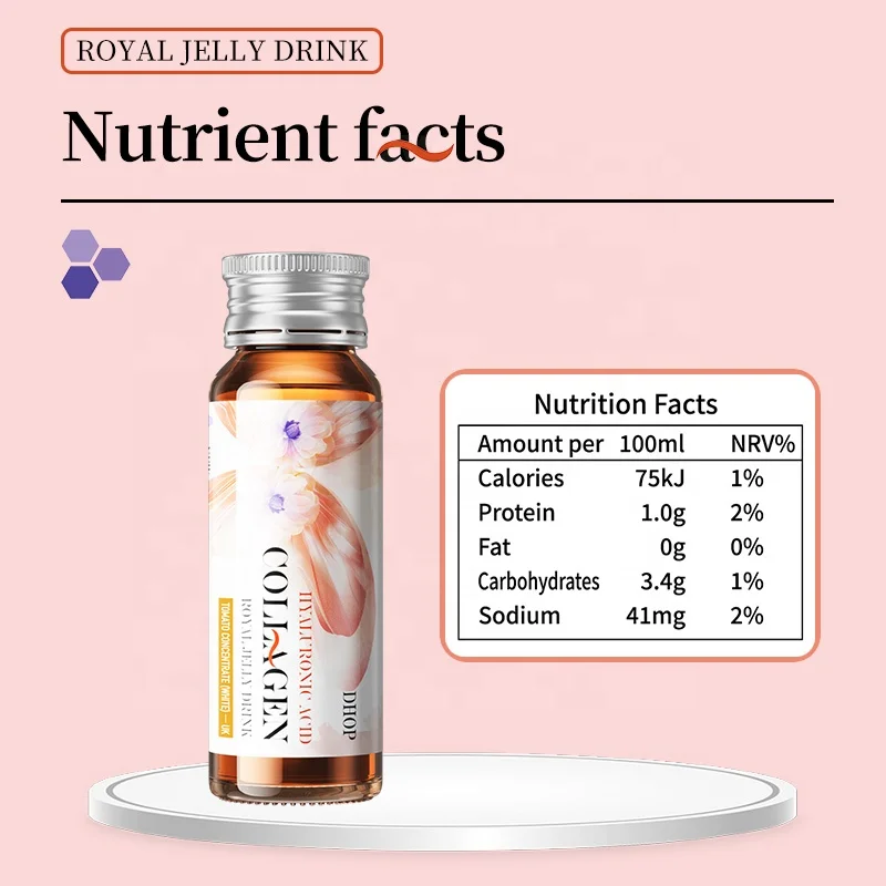 OEM royal jelly collagen and hyaluronic acid drink Marine super collagen drink for skin care