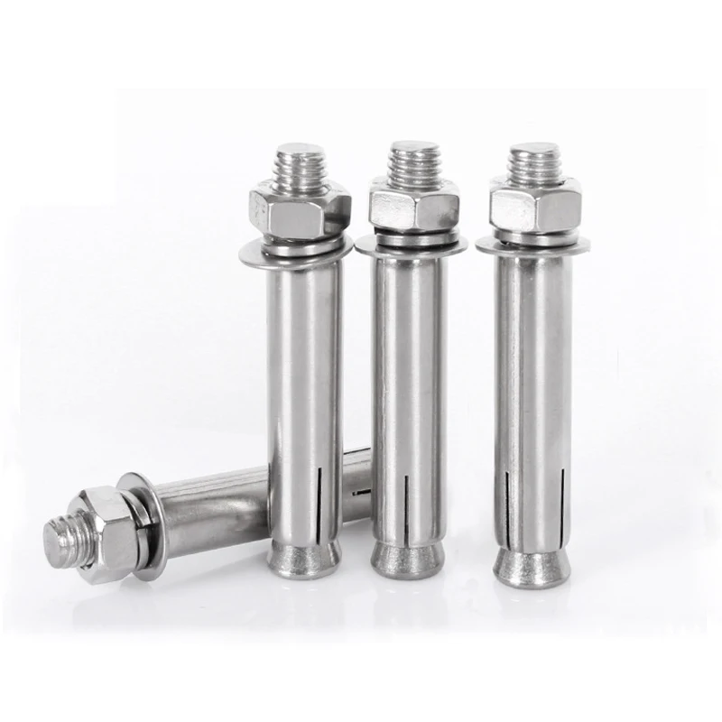 Stainless Steel Fasteners Threaded Rod External Hex Nut Washer Heavy Screw Fixing Concrete Wedge Sleeve Expansion Anchor Bolt
