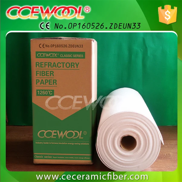 CE certificate high purity ceramic fiber paper for chimneys