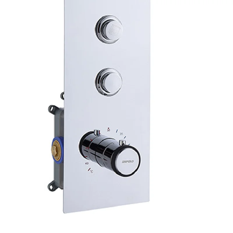 Скрытый Термостатический смеситель для душа, Круглый матовый черный современный двухфункциональный настенный кран для душа с нажимной кнопкой