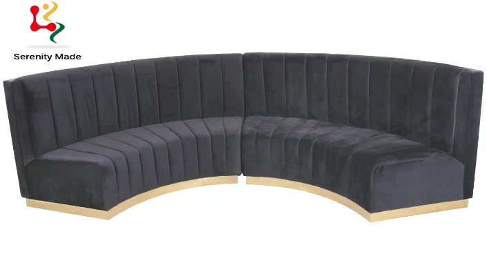 Modern nightclub restaurant velvet booth seating club furniture booths