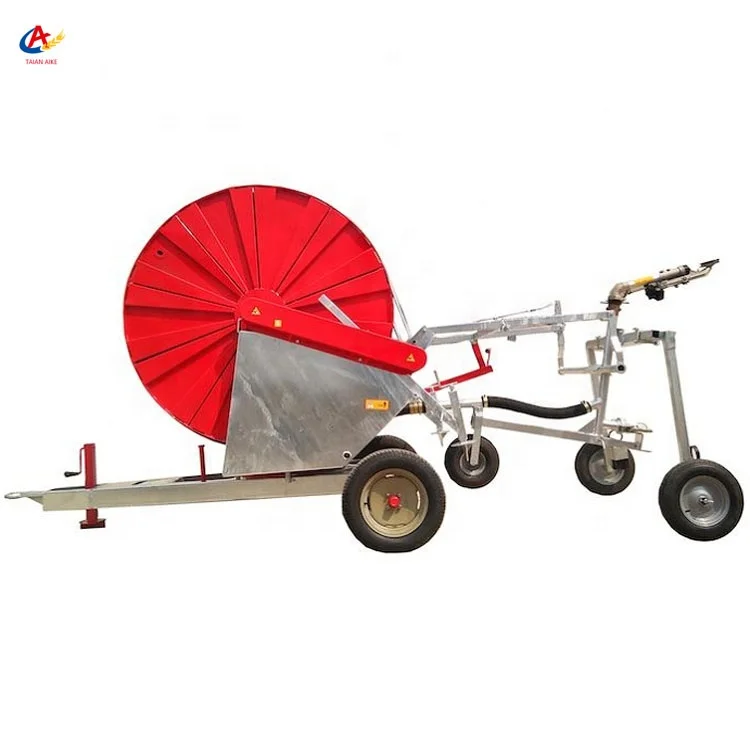 Modern agriculture farming linear sprinkler irrigation equipment RUNNONG reel hose travelling sprinkler GP75-300