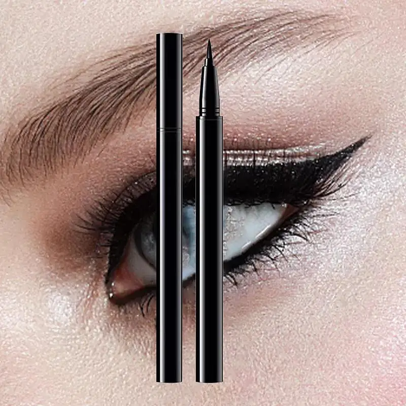 Eyeliner Adhesive Pen Cosmetic Waterproof Black and Dark Coffee Brown Can Hold Eyelashes Without Glue Liquid Eyeliner