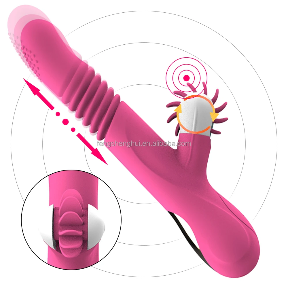 OEM Tongue Vibrating dildos Vibrators for Women Telescopic Rotating vibrator for woman Anal vaginal Clitoris Stimulator sex toys