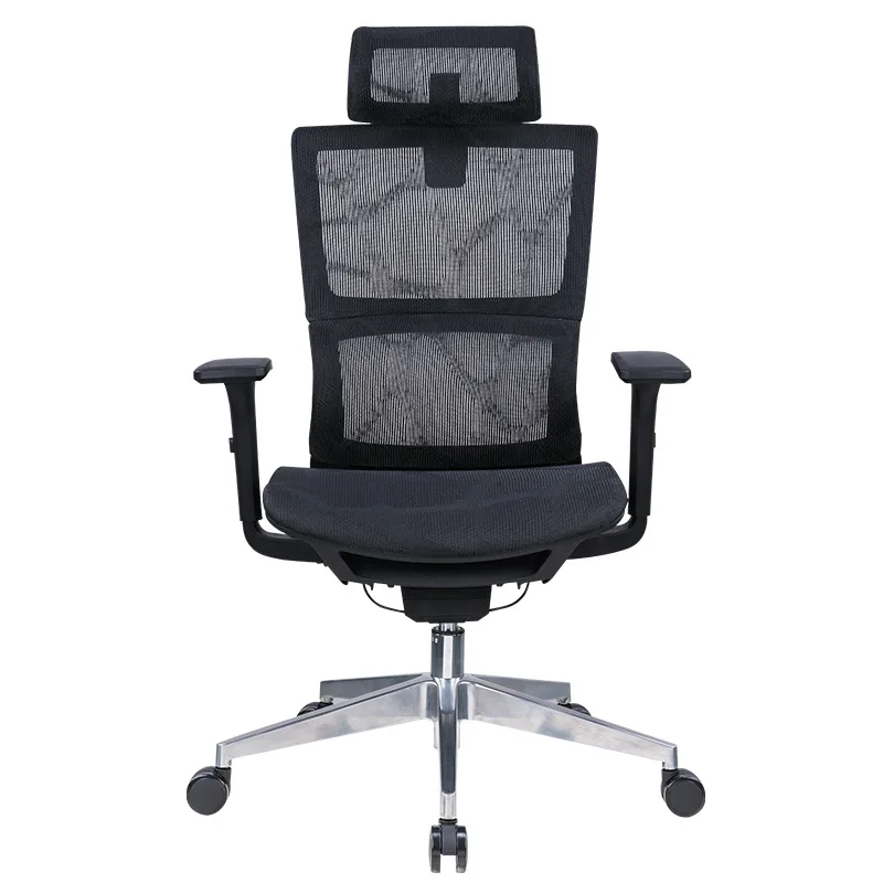 High End Black High Back Chrome Base Office Furniture Executive Swivel Computer Mesh Fabric Office Chair