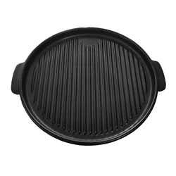 Ceramic Round Black Cordierite Pizza Oven Stone Baking Refractory Pizza Tray