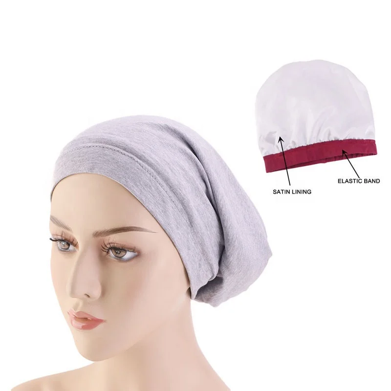 Hair Cover Bonnet Satin Sleep Cap Adjustable Silk Satin Lined bonnet