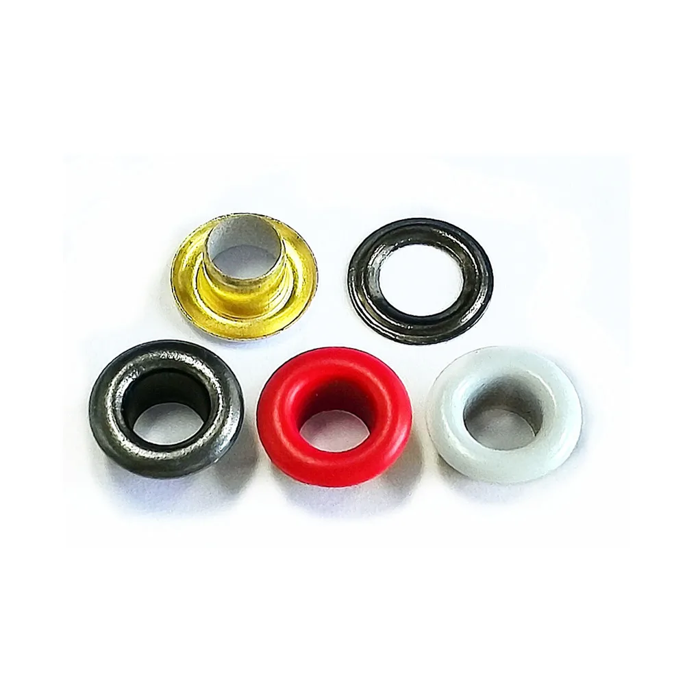 OEM 10mm carve engrave lettering print logo accessory iron alloy metal colorful black round eyelets rings for awning shoe