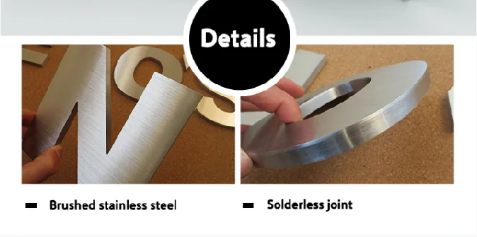 Xizheng Factory Wall Mounted Stainless Steel Metal Address  Signage