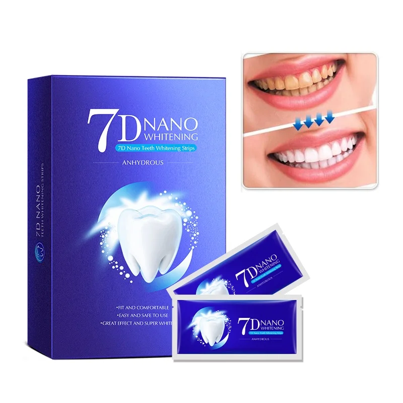 100% Effective 14Pairs Anti Allergy No Slip Dental OEM 28PCS Fresh Mint Teeth Whitening Strips