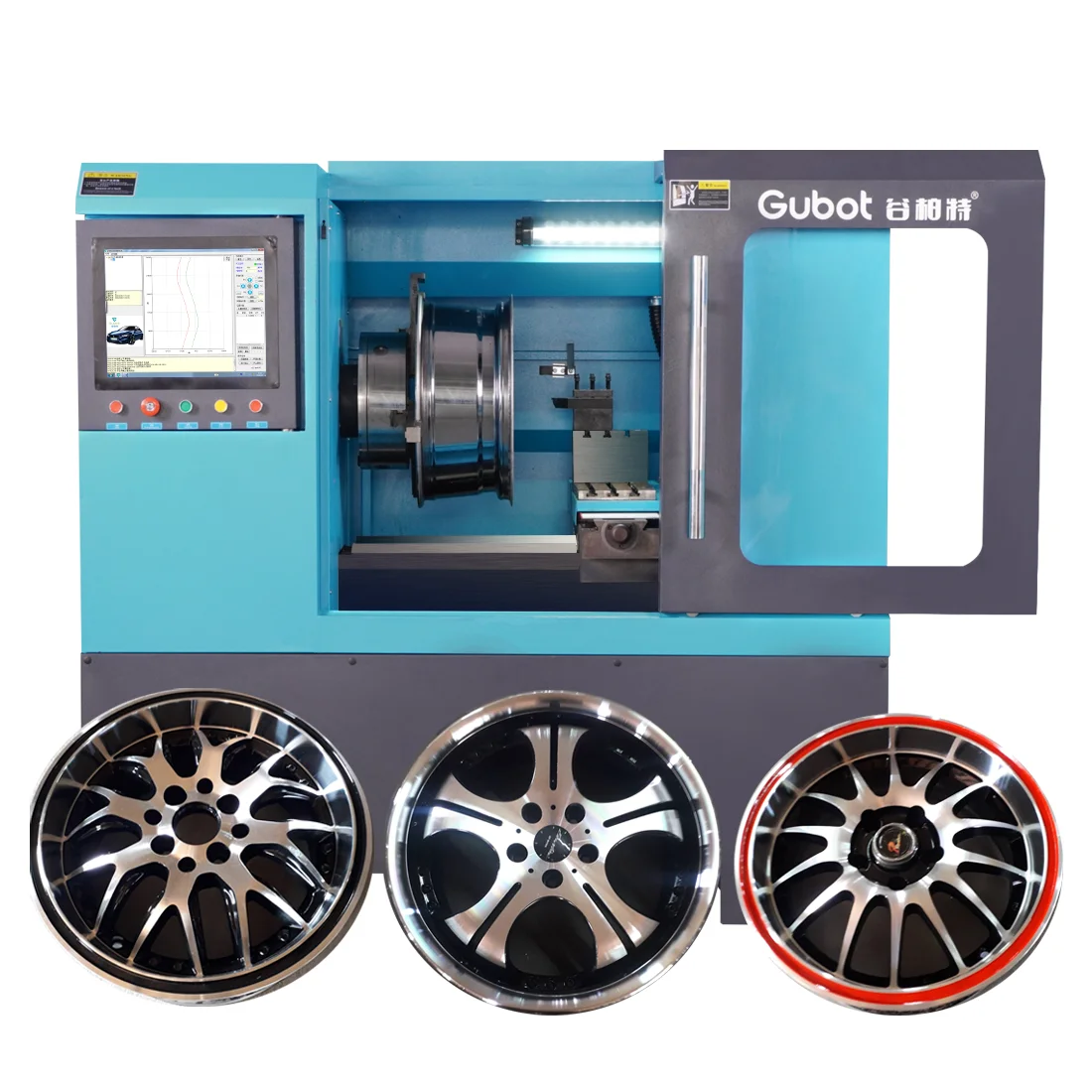 Rim repair workshop china factory lathe machine lathe new car rims alloy wheel with cue repair lathe