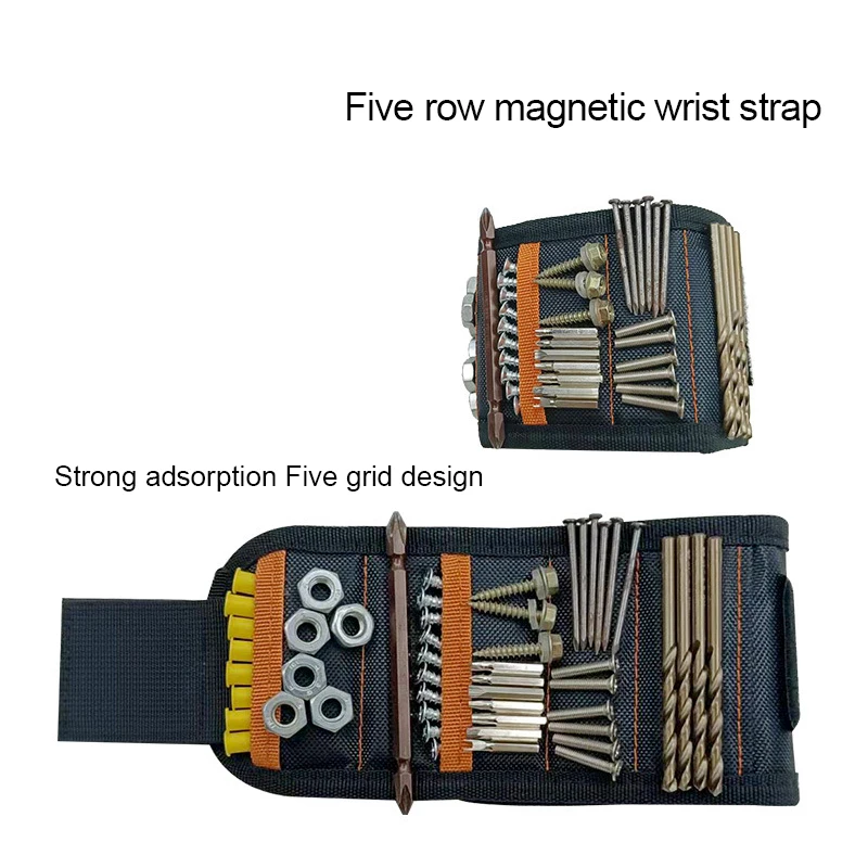 OEM Wrist Strap Fathers Handyman Electrician Gifts Magnetic Wrist band with Super Strong Magnets Holds Screws Nails Drill Bit