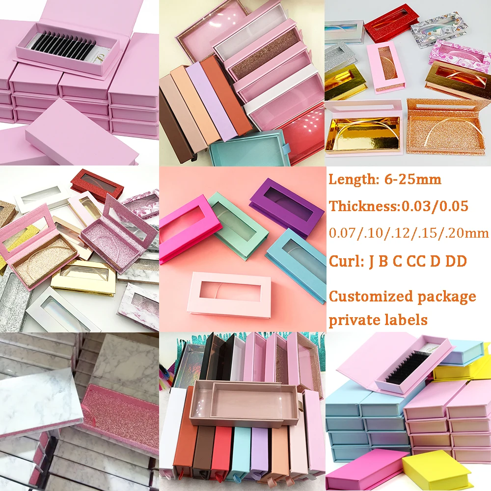 Korean PBT Volume Lash Extension Trays Private Label Individual Volume Eyelash Extension Trays