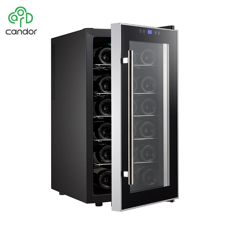 Factory supply cheap 18 bottle thermoelectric wine cooler refrigerator with stainless steel handle