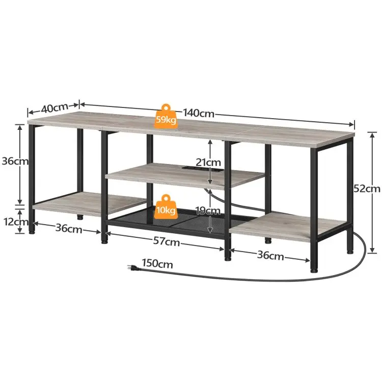 Wholesale Industrial Style TV Console Table Media Entertainment Center TV Television Stands Designs for 50/55/60/65 Inch TV